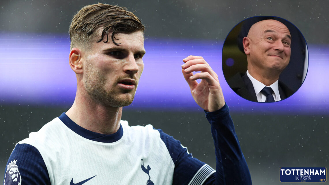 Timo Werner, Daniel Levy in inset