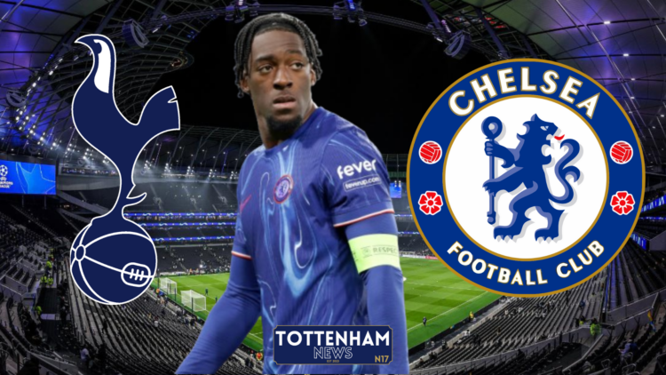 Tottenham and Chelsea badges, Axel Disasi, Tottenham Hotspur Stadium