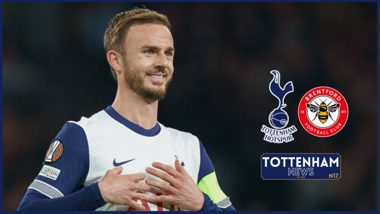 Picture of Tottenham midfielder, James Maddison.