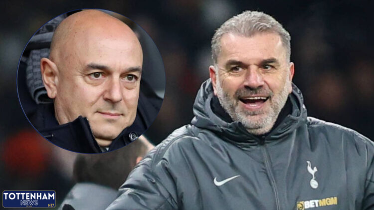 Tottenham manager Ange Postecoglou and Daniel Levy