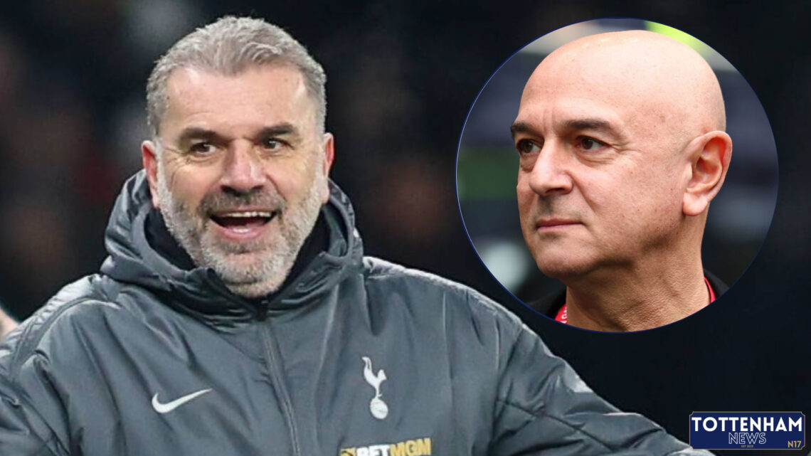 Tottenham manager Ange Postecoglou and Daniel Levy