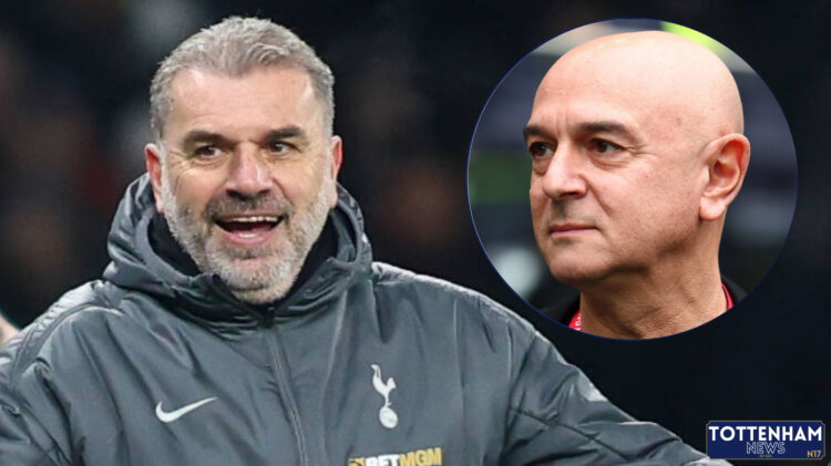 Tottenham manager Ange Postecoglou and Daniel Levy