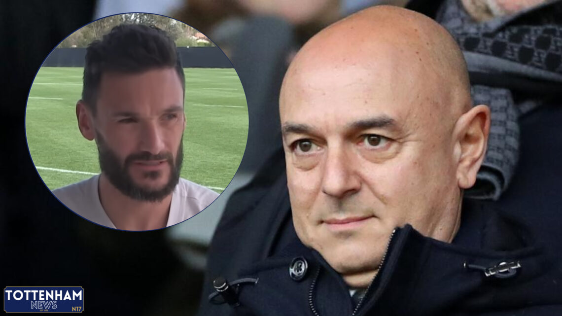 Tottenham chairman Daniel Levy and Hugo Lloris