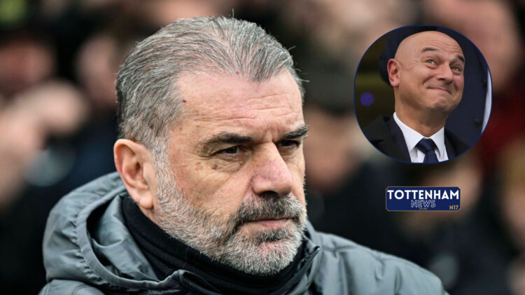 Tottenham manager Ange Postecoglou and Daniel Levy.