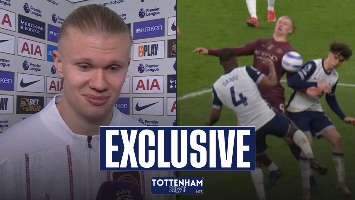 Manchester City's Erling Haaland had a goal controversially disallowed v Tottenham.