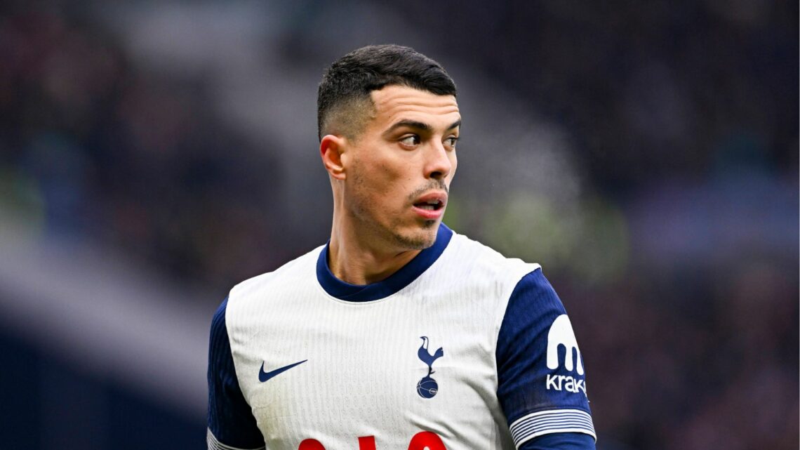 Tottenham ace Pedro Porro in action during a game.