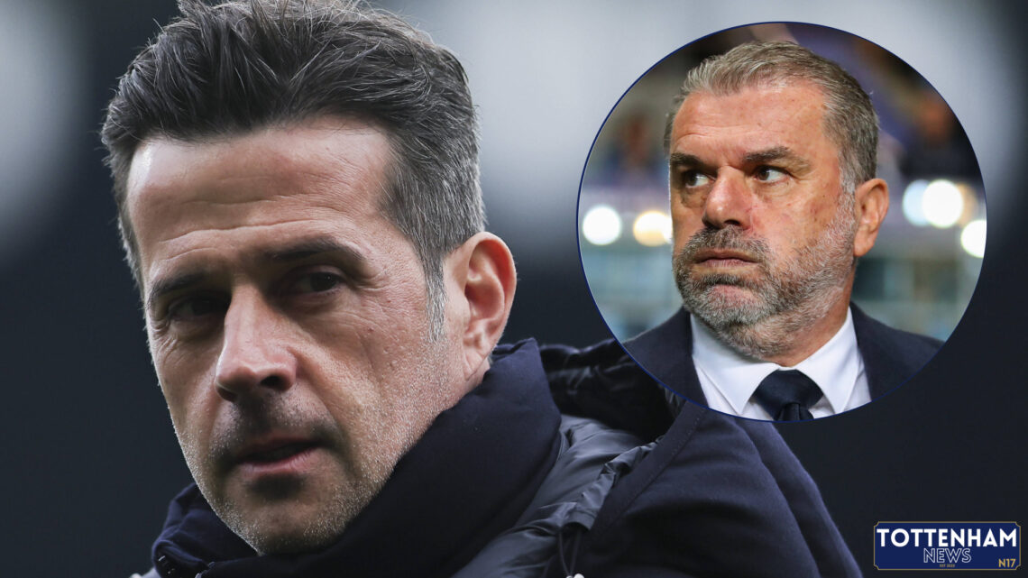 Tottenham manager Ange Postecoglou and Marco Silva
