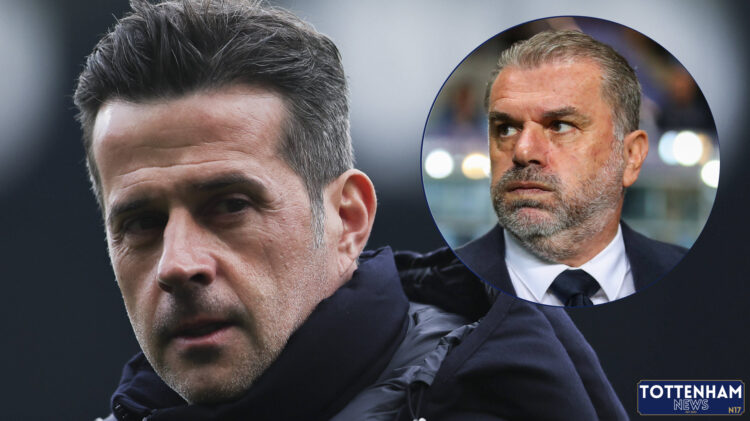 Tottenham manager Ange Postecoglou and Marco Silva