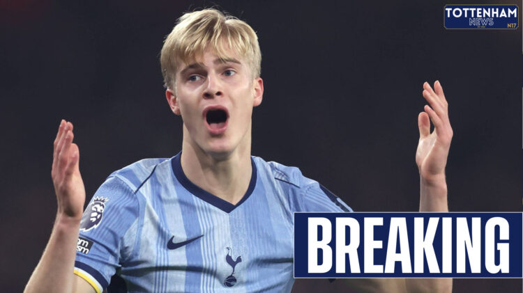 Tottenham midfielder Lucas Bergvall