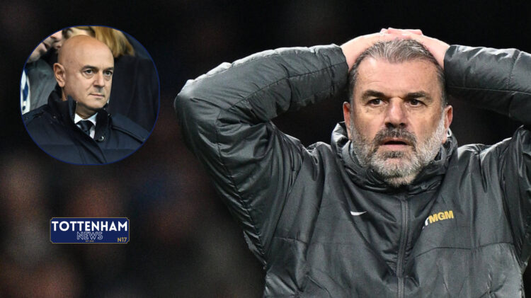 Ange Postecoglou and Daniel Levy at Tottenham.