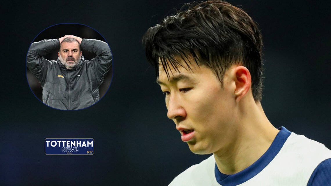 Son Heung-min and Ange Postecoglou at Tottenham.