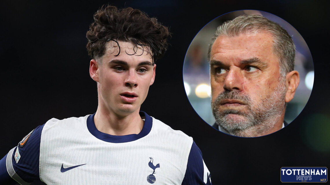Archie Gray and Ange Postecoglou