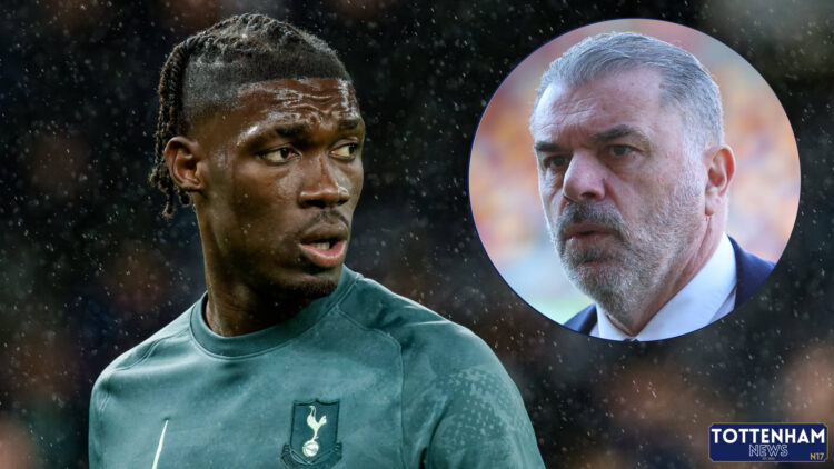 Tottenham midfielder yves Bissouma and Ange Postecoglou