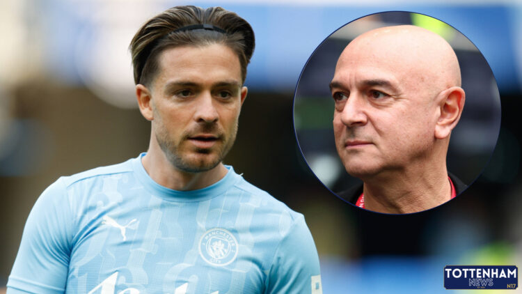 Tottenham chairman Daniel Levy and Manchester City forward Jack Grealish