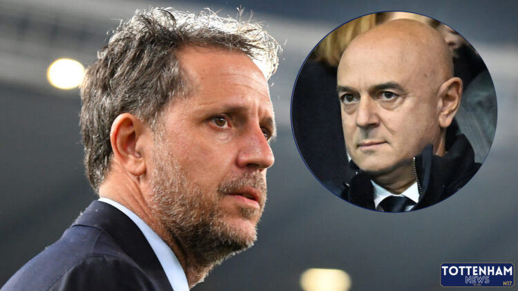 Tottenham chairman Daniel Levy and Fabio Paratici