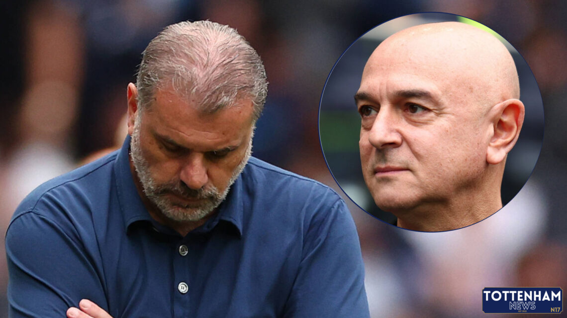 Tottenham manager Ange Postecoglou and Daniel Levy