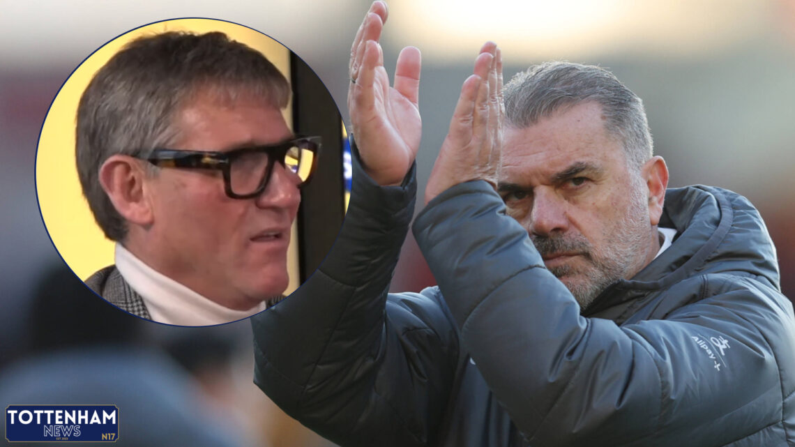 Tottenham manager Ange Postecoglou and Simon Jordan