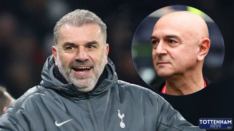 Tottenham manager Ange Postecoglou and Daniel Levy