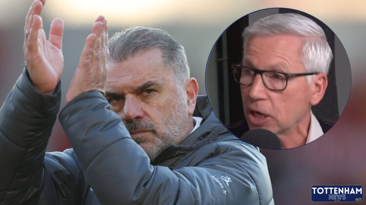 Tottenham manager Ange Postecoglou and Alan Pardew