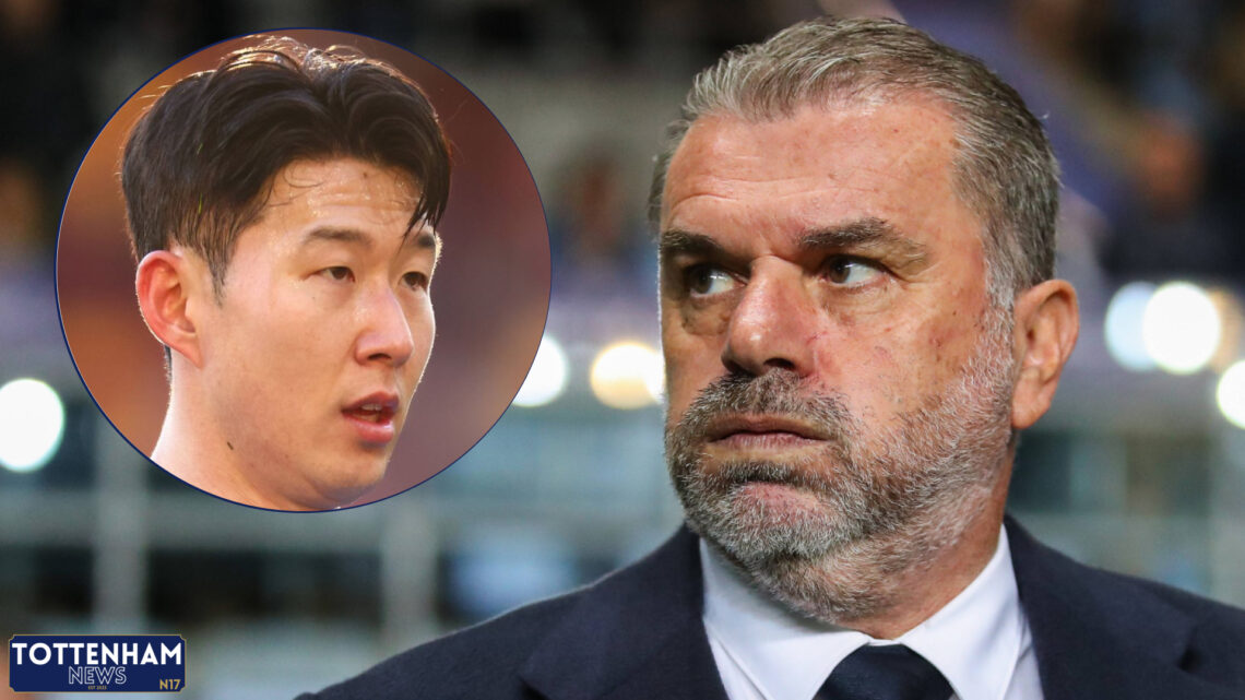 Tottenham manager Ange Postecoglou and Son Heung-min