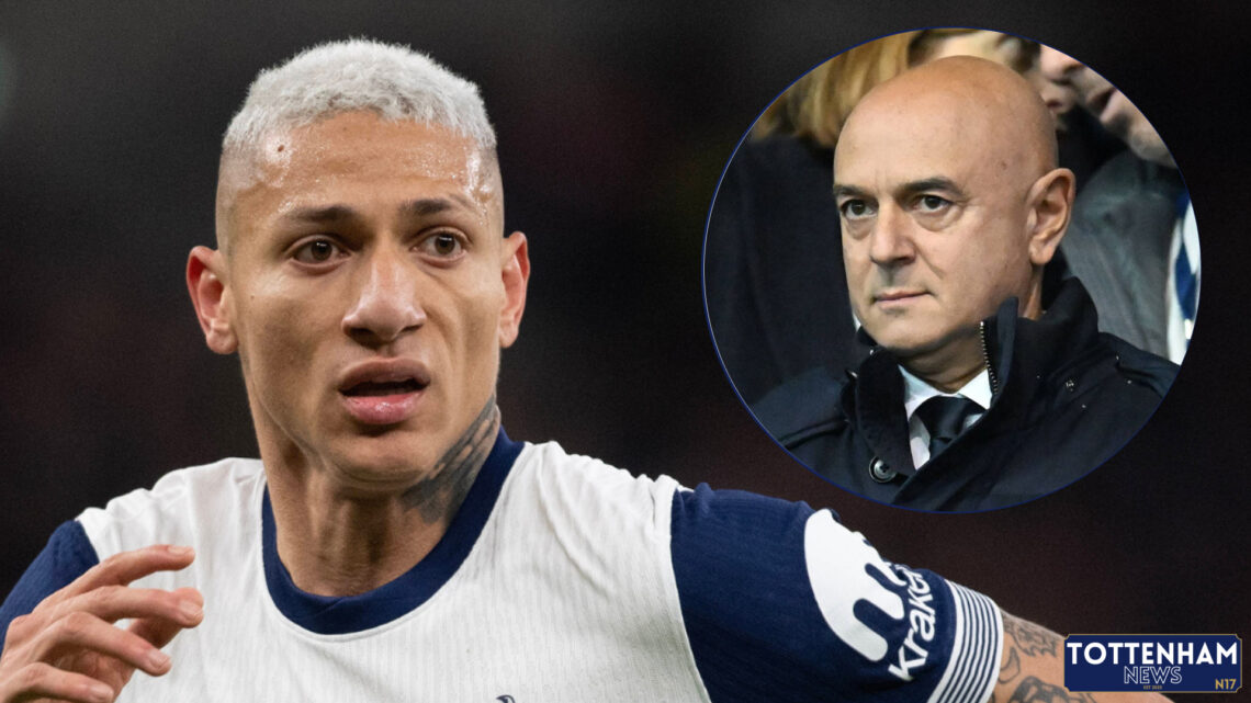 Tottenham forward Richarlison and Daniel Levy