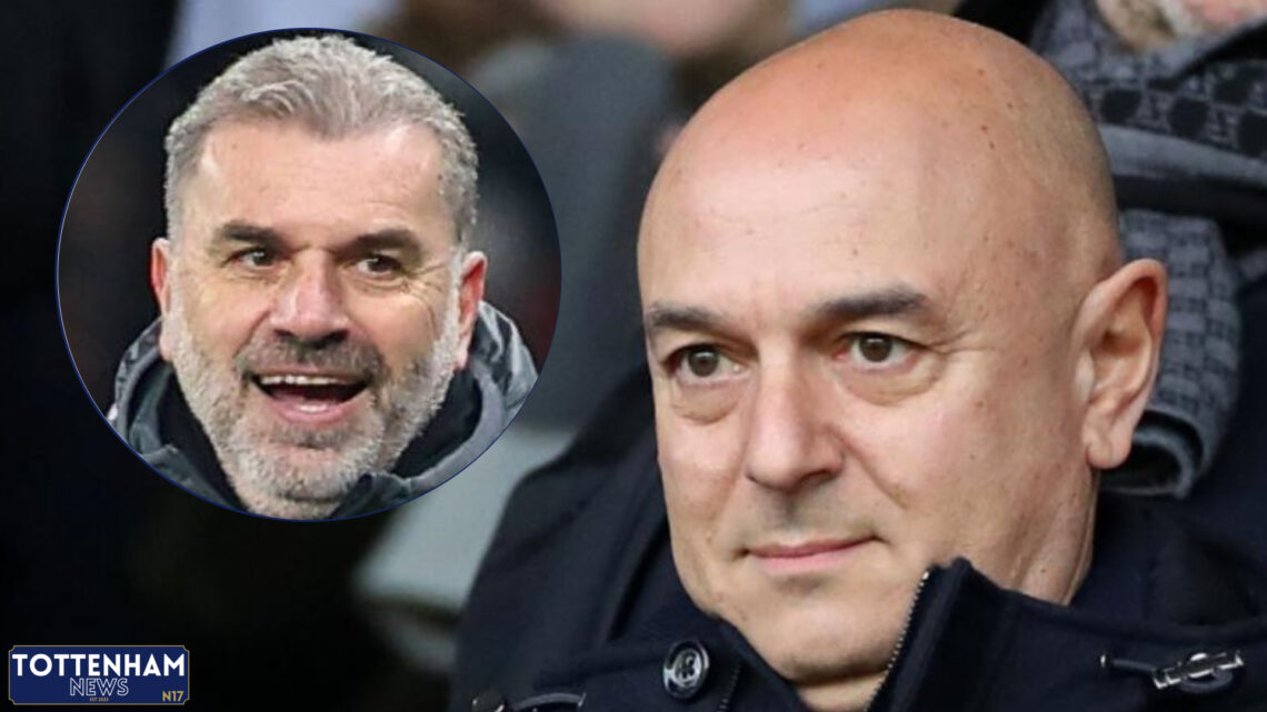 Tottenham chief Daniel Levy and Ange Postecoglou