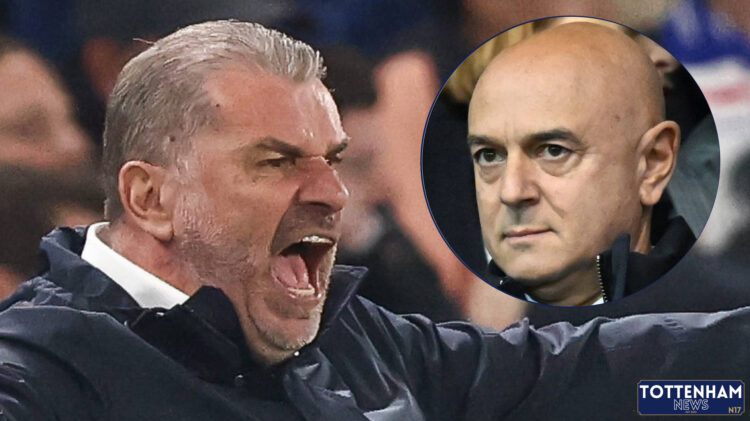 Tottenham manager Ange Postecoglou and Daniel Levy
