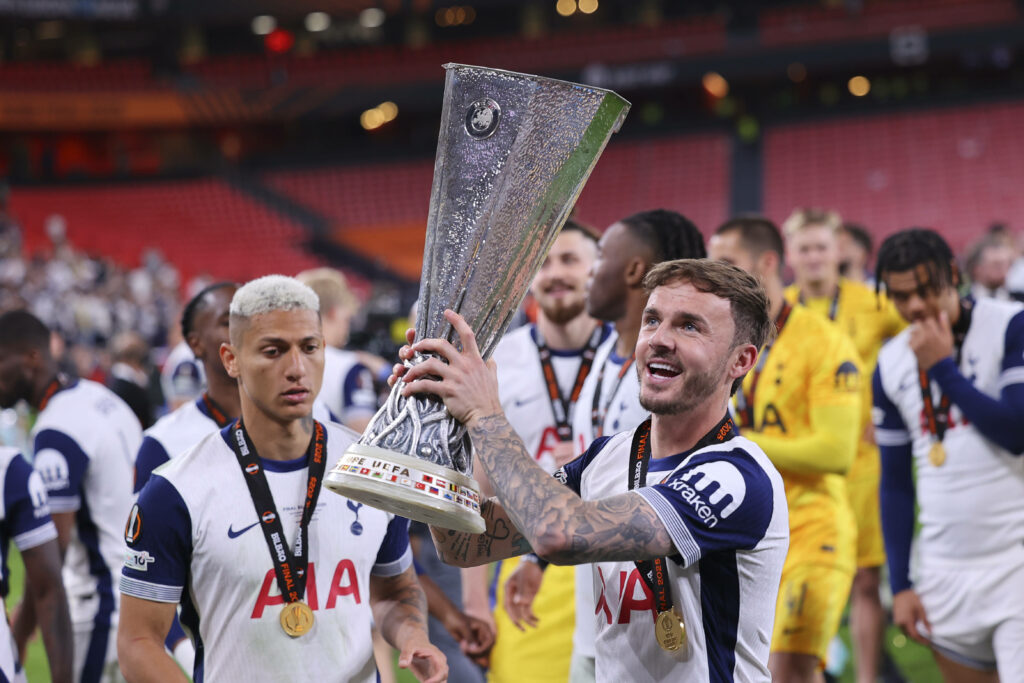 James Maddison with Europa League
