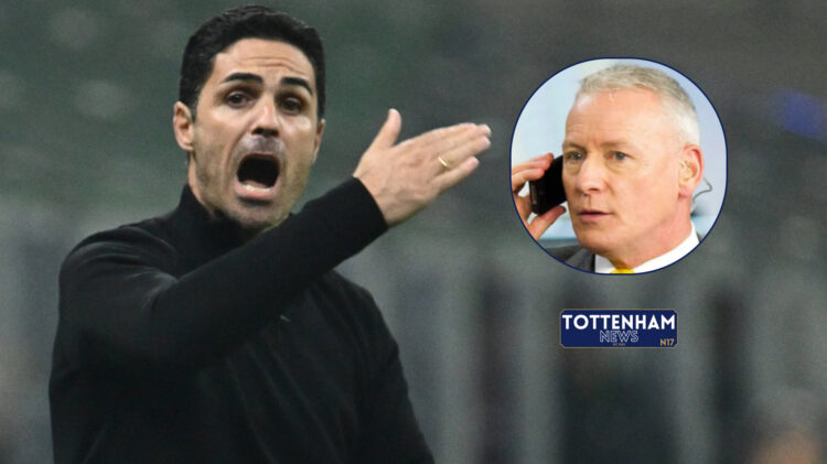 Mikel Arteta and Jim White