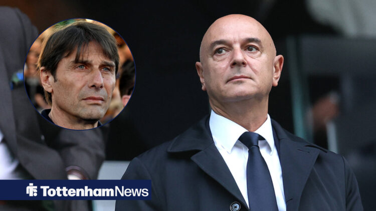 Tottenham chief Daniel Levy and Napoli manager Antonio Conte