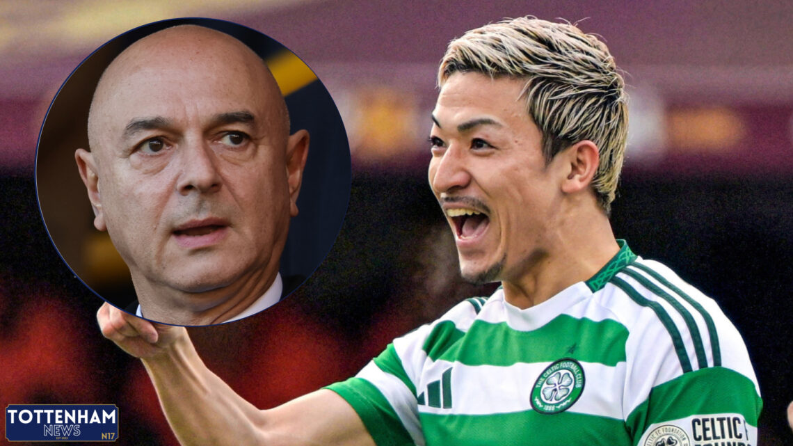 Tottenham co-chairman Daniel Levy and Celtic forward Daizen Maeda