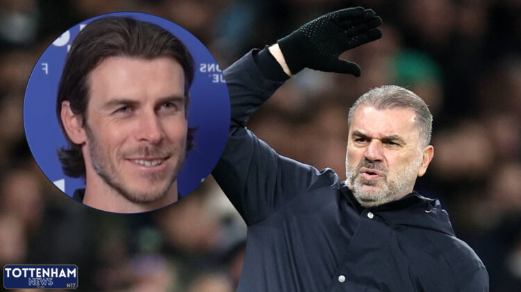 Tottenham manager Ange Postecoglou and Gareth Bale