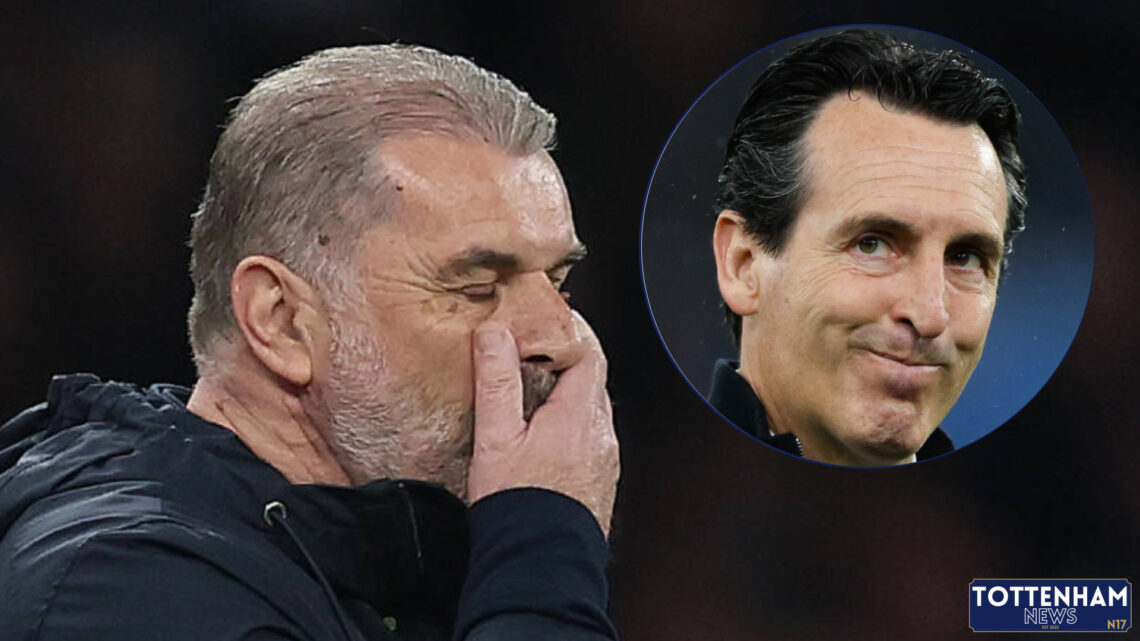 Tottenham manager Ange Postecoglou and Aston Villa boss Unai Emery