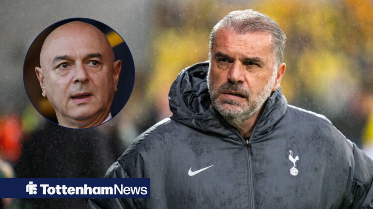Tottenham manager Ange Postecoglou and Daniel Levy