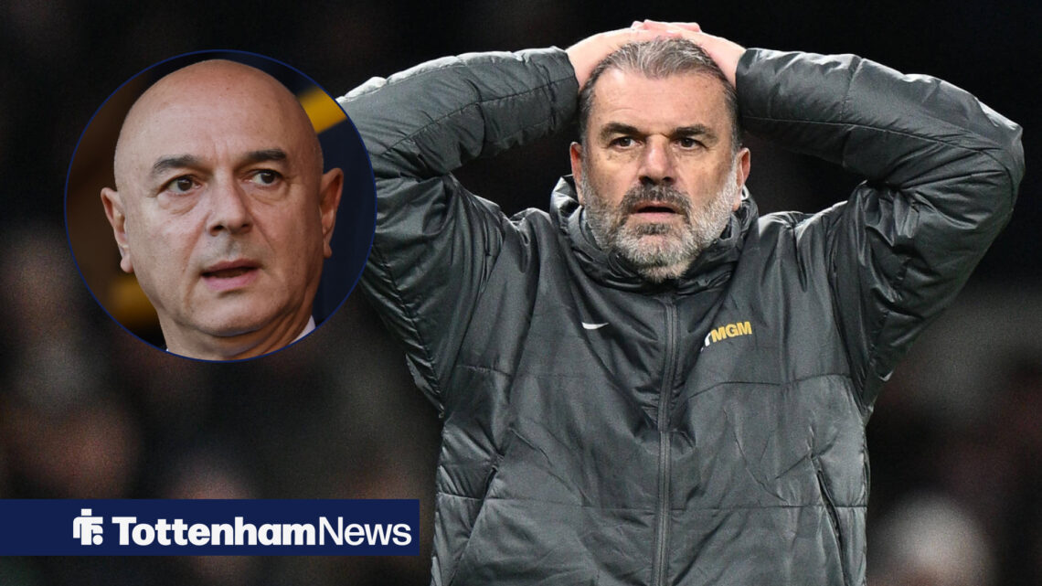Tottenham manager Ange Postecoglou and Daniel Levy