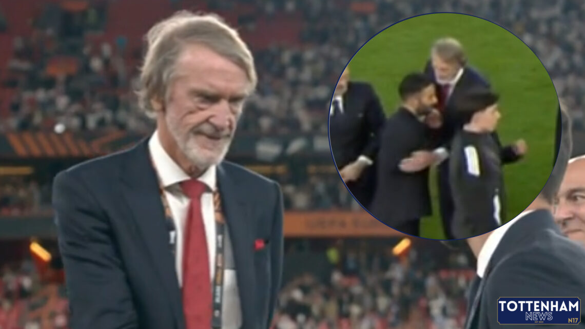 Jim Ratcliffe and Ruben Amorim after Manchester United lost v Tottenham