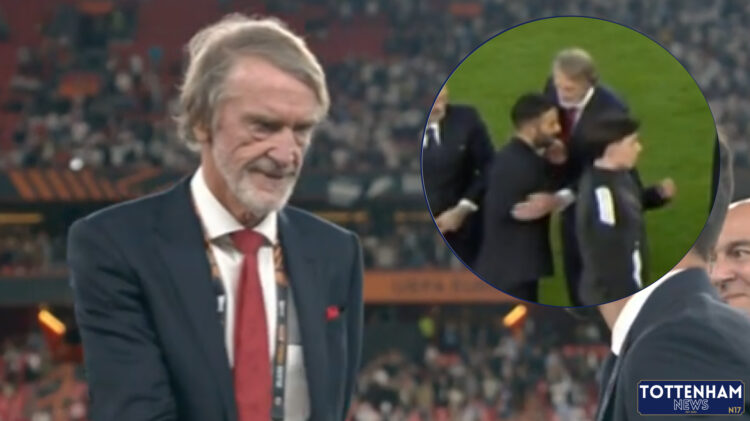 Jim Ratcliffe and Ruben Amorim after Manchester United lost v Tottenham