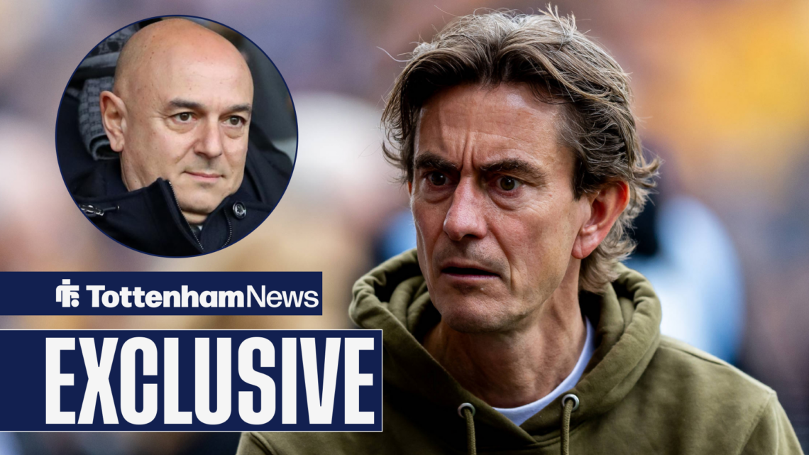 Tottenham chairman Daniel Levy and new manager Thomas Frank.