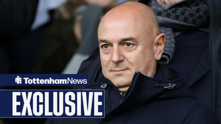 Daniel Levy watching Tottenham intensely from the stands