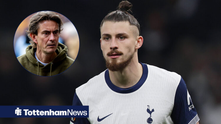 Tottenham manager Thomas Frank and defender Radu Dragusin.