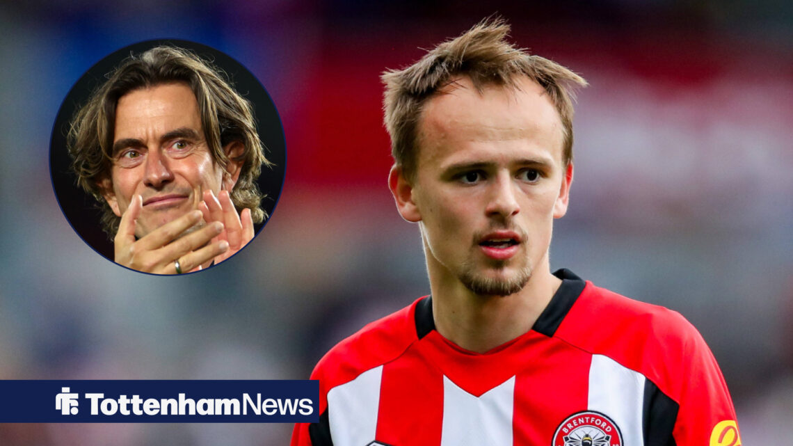 Tottenham prospective manager Thomas Frank and Brentford playmaker Mikkel Damsgaard
