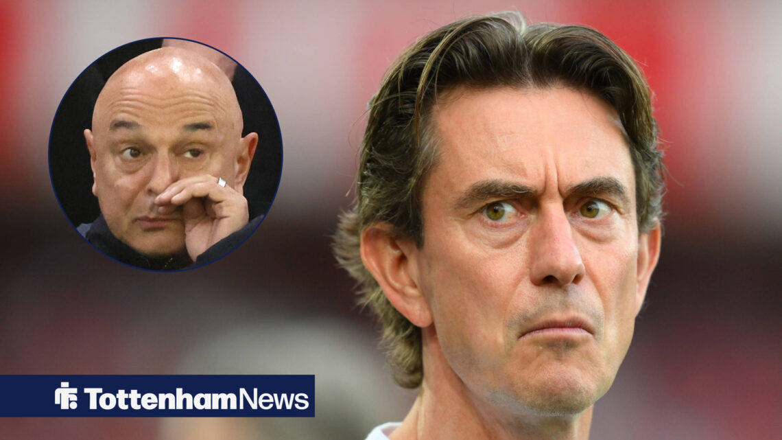 Tottenham chairman Daniel Levy and Brentford boss Thomas Frank