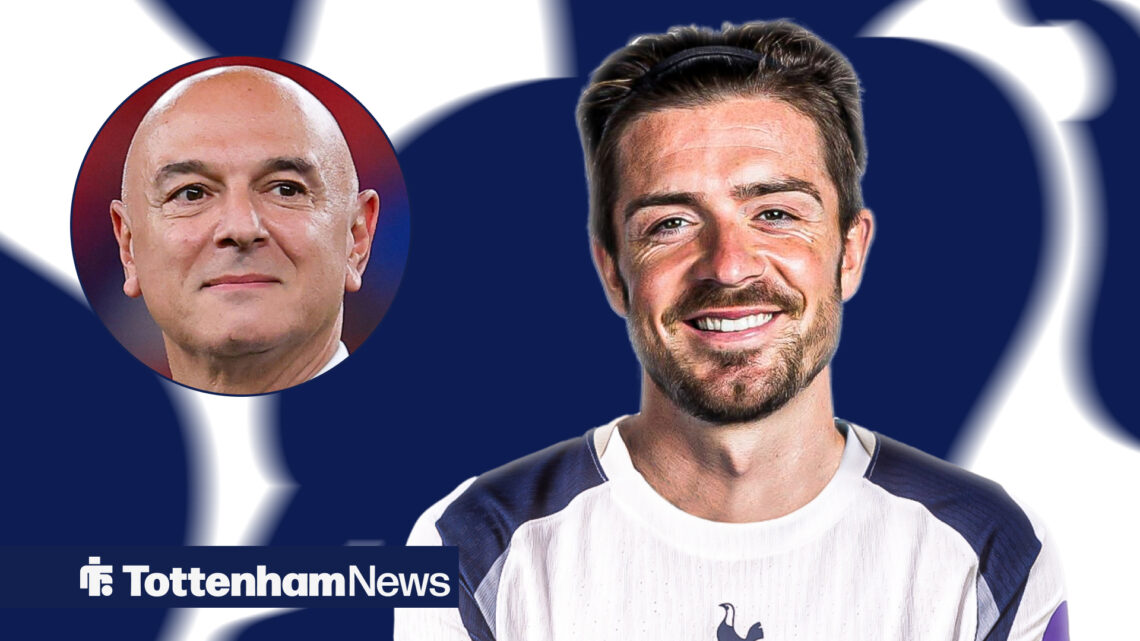 Tottenham chief Daniel Levy and Manchester City forward Jack Grealish