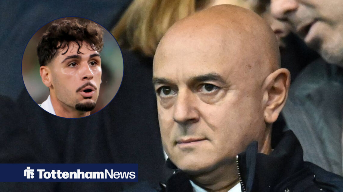 Tottenham chief Daniel Levy and Real Betis midfielder Jhonny Cardoso