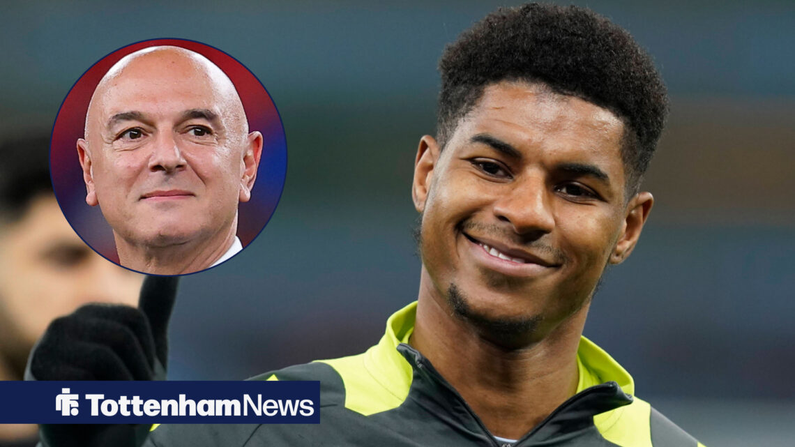 Tottenham chief Daniel Levy and Manchester United forward Marcus Rashford