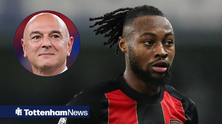 Tottenham chief Daniel Levy and Bournemouth forward Antoine Semenyo