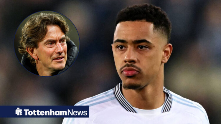 Tottenham manager Thomas Frank and Aston Villa midfielder Jacob Ramsey