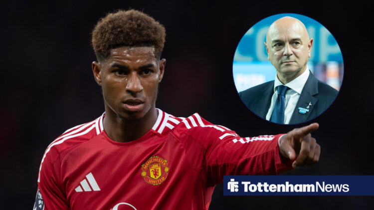 Manchester United ace Marcus Rashford and Tottenham chairman Daniel Levy