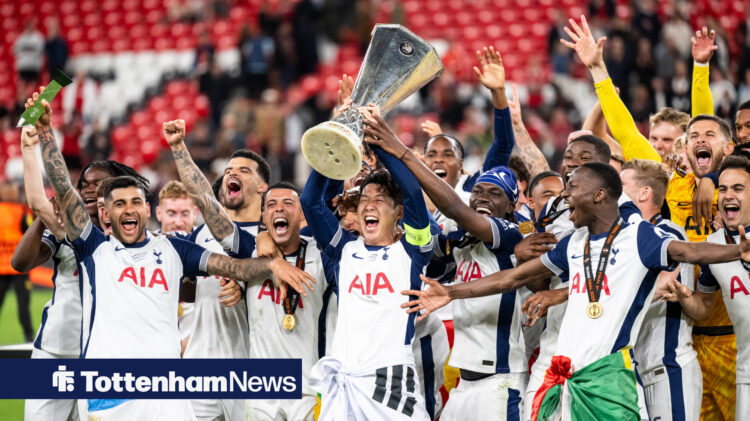 Tottenham lift the Europa League trophy