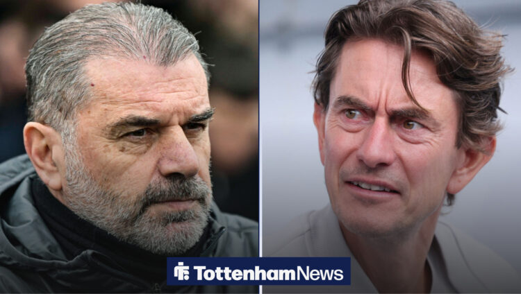Ange Postecoglou and Thomas Frank looking bemused